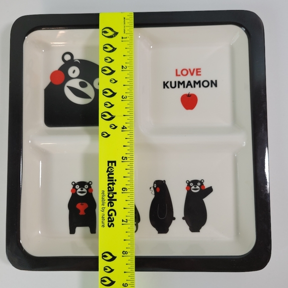 Love Kumamon Divided Plate Melamine Plastic Dish Doki Doki Crate Exclusive HTF - Picture 5 of 6